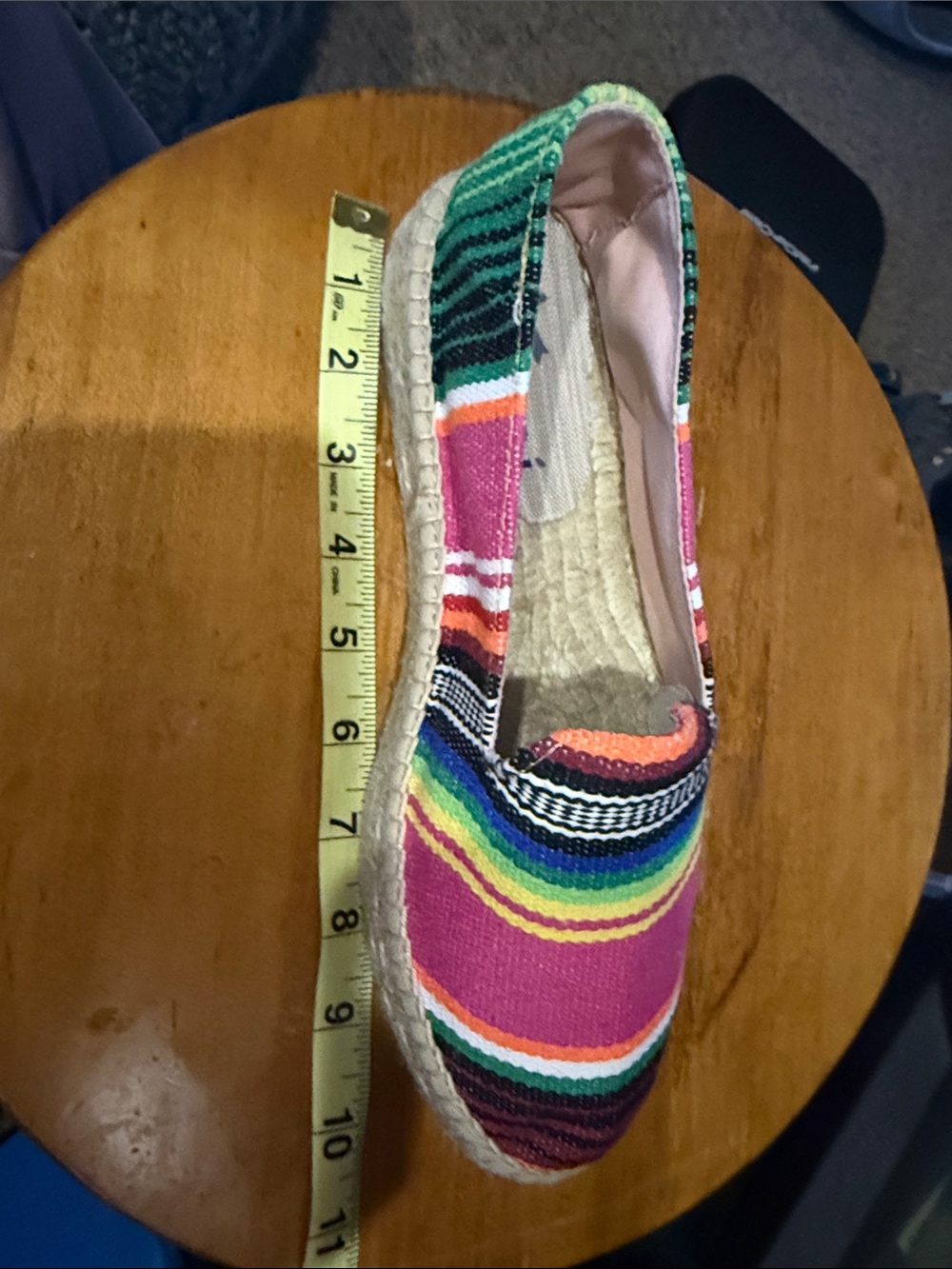 Striped Pink Multicolor Espadrille Slip-On - Picture 15 of 16